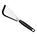 Kuhn Rikon Stainless Steel Soft Edge Slotted Spatula with Silicone Edge, Black