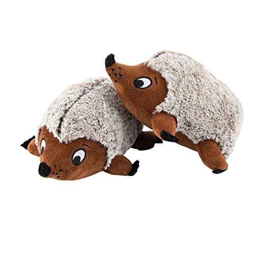 JOYELF Plush Squeaky Dog Toy Stuffed Hedgehog Dog Chew Toy for Medium Dogs, Cuddly Soft Toy for Dogs Durable toys with Squeakers, 2 Pack Small Hedgehogs