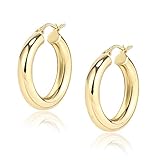 Gold Hoop Earrings for Women | Small Thick Shiny