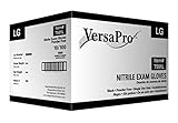 VersaPro Black Nitrile Exam Gloves, Heavy Duty, Powder Free (Large 1000/case)