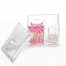 Boxalls Cotton Balls Swabs Holder AcrylicContainer with Lid 4 Compartments
