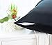 ZIMASILK 100% Pure Mulberry Silk Pillowcase for Hair and Skin Health,Soft and Smooth,Both Sides Premium Grade 6A Silk,600 Thread Count,with Hidden Zipper,1pc (King 20''x36'',Black)
