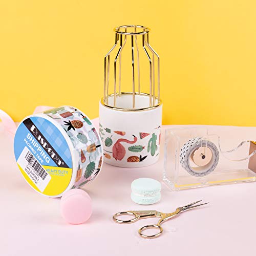 image for RUSPEPA Heavy Duty Packing Tape 4 Design Printed with Gigt Box, Cactus