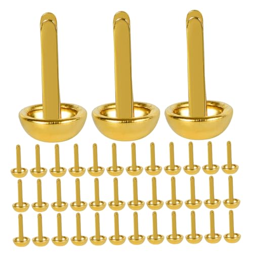STOBOK 300pcs Round Metal Paper Fasteners Mini Brads for DIY Crafts Scrapbooking School Projects Durable Decorative Fasteners for Paper and Fabric