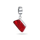Bling Jewelry 925 Silver Red Purse Clutch Dangle Charm Bead