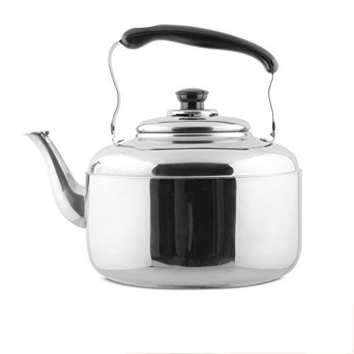 Click Here to See More Images NUBAOGY Stainless Steel Whistling Kettle Kettle Gas Induction Cooker For Kettle (Color : 5L)