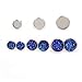 40pcs Mixed 8mm 10mm 12mm 14mm Stainless Steel Blank Stud Earring Bezel Setting for Jewelry Making with 40pcs Surgical Steel Earring Backs DIY Findings M259