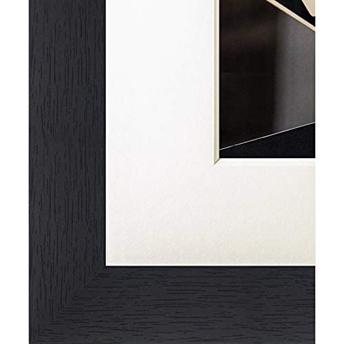 The Display Guys Square Profile Picture Frame Solid Black Wood with