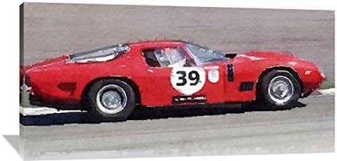 Naxart Studio "Ferrari 250 GTB SWB Bizzarrini Watercolor" Giclee on Canvas, 60" by 1.5" by 30"