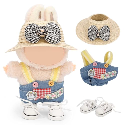 Overalls/Straw Hat/Shoes Set 3