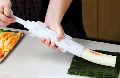 Sushi Bazooka Roller Maker Kit, Kitchen Tool (White)