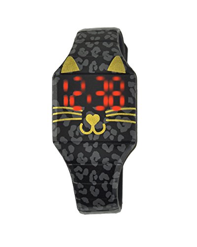Moulin Girls Cat Pattern Jelly Watch Black #03088.77571