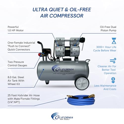 California Air Tools 8010 PK 1.0 HP Ultra Quiet and Oil-Free Air photo 12
