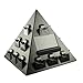 STRATCOIN Pyramid Shaped Rotatable Military Challenge Coin & Poker/Casino Chip Display (BLACK)