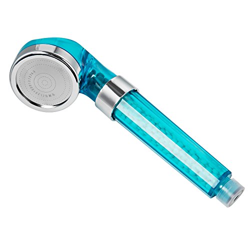 Ionic Filtration Hand Held Shower Head, High Pressure Water Saving Showerhead Anion Energy Ball Filter Spray, Include Adjustable Shower Arm Mount and Stainless Steel Long Hose Combo, Chrome Finish