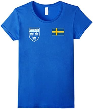 Womens Sweden Football Soccer Jersey T-Shirt Large Royal Blue