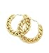New Celebrity Style Link Chain Design 3.5" Hoop Pierced Fashion Earring JE3012G