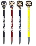 Funko POP DC Batman v Superman Dawn of Justice: Batman, Superman, Wonder Woman, and Aquaman Pen Toppers - 4 Pack Set