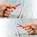 Whaline Mini Pink Clothespins 100 Pieces Baby Shower Clothes Pins Small Wooden Clothespin with Pink Rope for Girl Party Favors and DIY Baby Girl Gender Reveal Parties