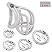 TERNENCE Ergonomic Design Chastity Device 304 Steel Stainless Easy to Wear Male Virginity Lock Chastity Belt K245 (45mm/ M Size)