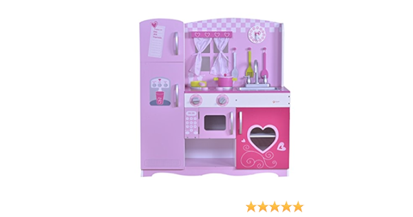 HOMCOM Cocina Juguete Infantil Madera con Nevera Horno ...