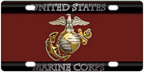 Panda custom license plate print US Marine Corps Logo license plate frame Metal Car Tag Auto Tag