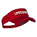 Lifeguard Embroidered Strap Back Visor - Red OSFM