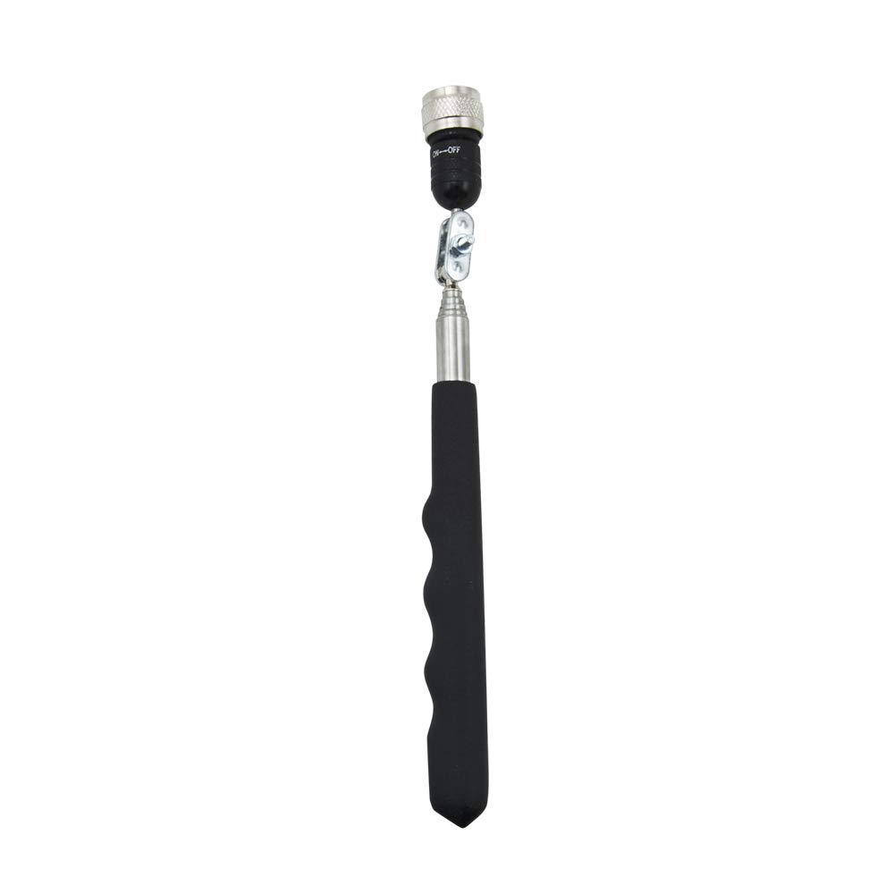 Ullman LPT-75 LED Lighted Telescoping Magnetic Pick-Up Tool, 6-3/4" to 27-1/2" Extended Handle Length, 7-1/2 Lbs Capacity