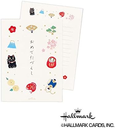 通年で使える和柄デザインの便箋 Hallmark ホールマーク 便箋 パッド 商品追加値下げ在庫復活 おめでたづくし 簡易梱包 6セット