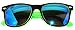 Black & Green – Two Tone Vintage Sunglasses Mirrored Blue Lens Retro