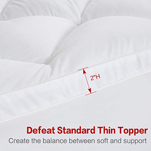 Abakan Extra Thick Mattress Topper Queen Super Soft Breathable Perfect Support Mattress Pad Cover Pillowtop Bed Topper with 8-21Inch Deep Pocket