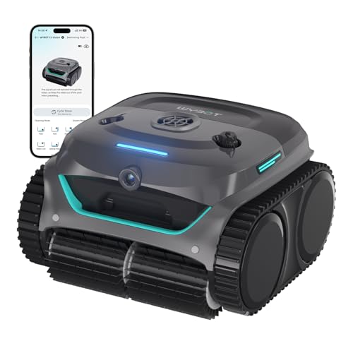WYBOT (New Model) C2 Vision-A Wireless Pool Robot Battery with AI Camera, 8 Modes, Strong Suction, Dual Filter, Waterline, Pool Robot Battery Wall and Floor, App Teal Green