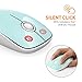 SROCKER V8 2.4GHz Wireless Ultra Thin Whisper Quiet Mouse Compact Soundless Mice without Laser Light DPI 1500 for PC and Mac(Green)