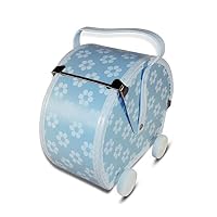 kidSTYLE Pram Carrying Case - for Toy Storage, Play, Collecting, Decorative Display. Colorful, Attractive Storage & Sturdy Play Case. Made with a Durable 100% PCW Eco-Fiberboard, Sky Blue Color