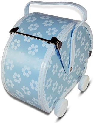 Pram Carrying Case - For Toy Storage, Play, Collecting, Decorative Display. Colorful, Attractive Storage &amp; Sturdy Play Case. Made with a Durable 100% PCW Eco-Fiberboard, Sky Blue Color - by KidStyle.