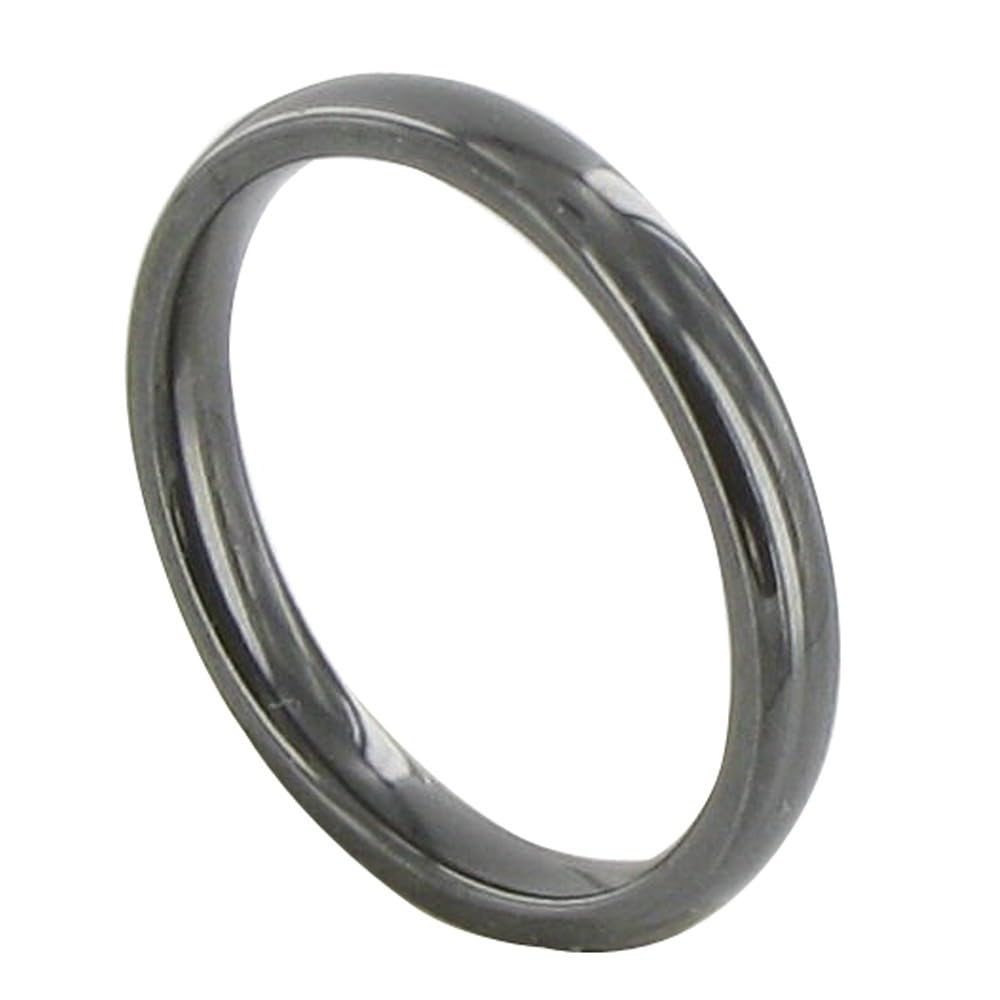 LES POULETTES BIJOUX - Black Ceramic 3mm Ring - taille P