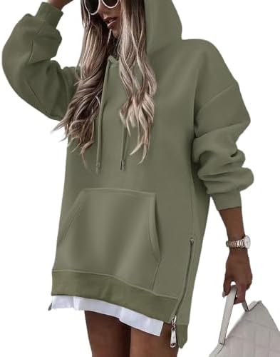 woman winter dress with hood Winter Maxi Sweatshirt Dress Hooded, Long Hoodie Dress with Zipper