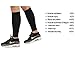 ChinFun Calf Compression Sleeve 20-30mmHg Leg Support Graduated Pressure Socks Running Guards - Shin Splints Circulation Recovery Varicose Veins Pain Relief Sports Gear Men Women Black M