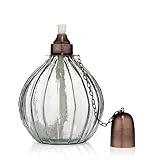 H Potter Outdoor Torch Tabletop Patio Garden use as Citronella Oil Lamp or Mosquito Repellent Fiberglass Wick and Brass Accents