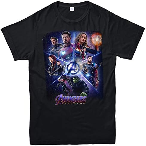 Avengers: Endgame T-Shirt, Iron Man, Thor, Black Widow, Hulk Captain America, Thanos, Marvel Comics Superheroes Kids & Adults Size Tee Top