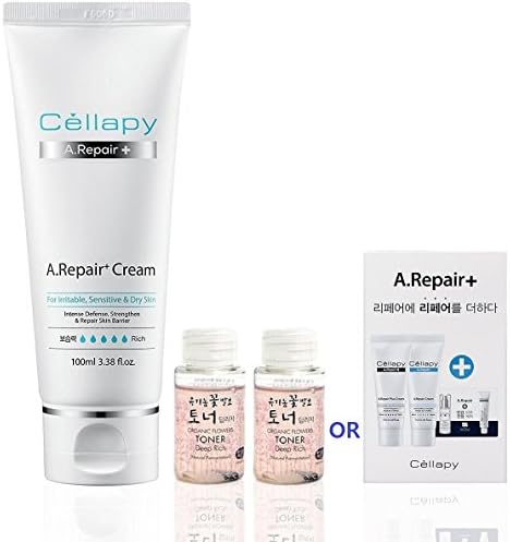 Cellapy A. Repair Plus Cream 3.38 fl.oz. with Miniature Kit for Irritable, Sensitive & Dry Skin | Stem Cell factors MGF, Peptides | Whitening, Wrinkle Declining