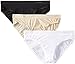 Calvin Klein Women's 3 Pack Lightweight Micro Bikini Panty, Black/White/Skin, Large