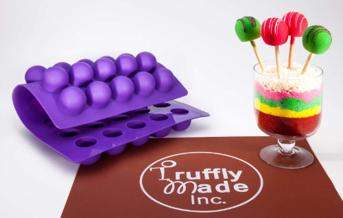 Truffly Made. Big Purple Ice Cream Mold - Sorbet Mold, Mousse Mold, Marshmallow Mold - 35 cavities, One step candy pop-out