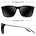 Polarized Sunglasses For Men Women-GOUDI Vintage Men Women Sunglasses Al-Mg Metal Frame Ultra Light GD8001(J black lens/silver frame )