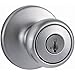 Kwikset Tylo Entry Knob featuring SmartKey® in Satin Chrome