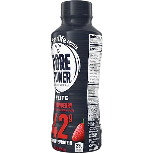 CORE POWER ELITE HIGH PROTEIN SHAKE, STRAWBERRY, 42G BOTTLE, 14OZ