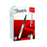 Sharpie Retractable Permanent Markers, Fine Point, Black, 36 Count