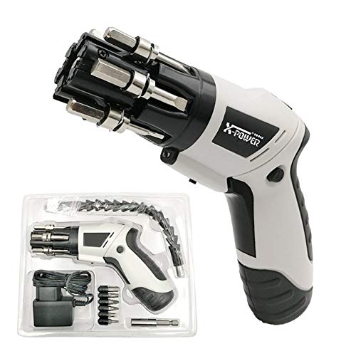 Hardware-Tools Mini Schraubendreher Akkuschrauber Haushalts Electric Drill Set Akku Bohrschrauber (Size : Grey)