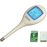 Easy@Home Digital Oral Basal Thermometer, backlit LCD display, 1/100th of a degree precision, Free Basal Body Temperature Chart for Ovulation tracking, Alarm Clock Setup, Test Completion& fever alarm