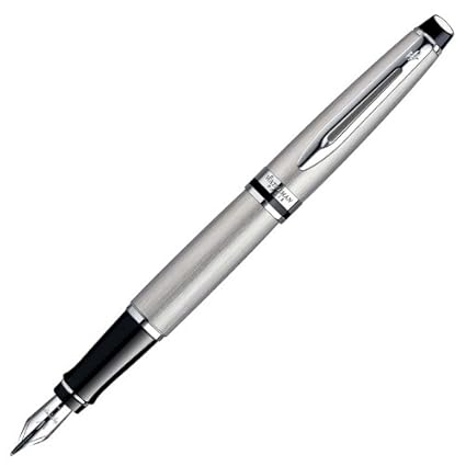 Waterman S0953880 Füllfederhalter Expert, medium, Edelstahl